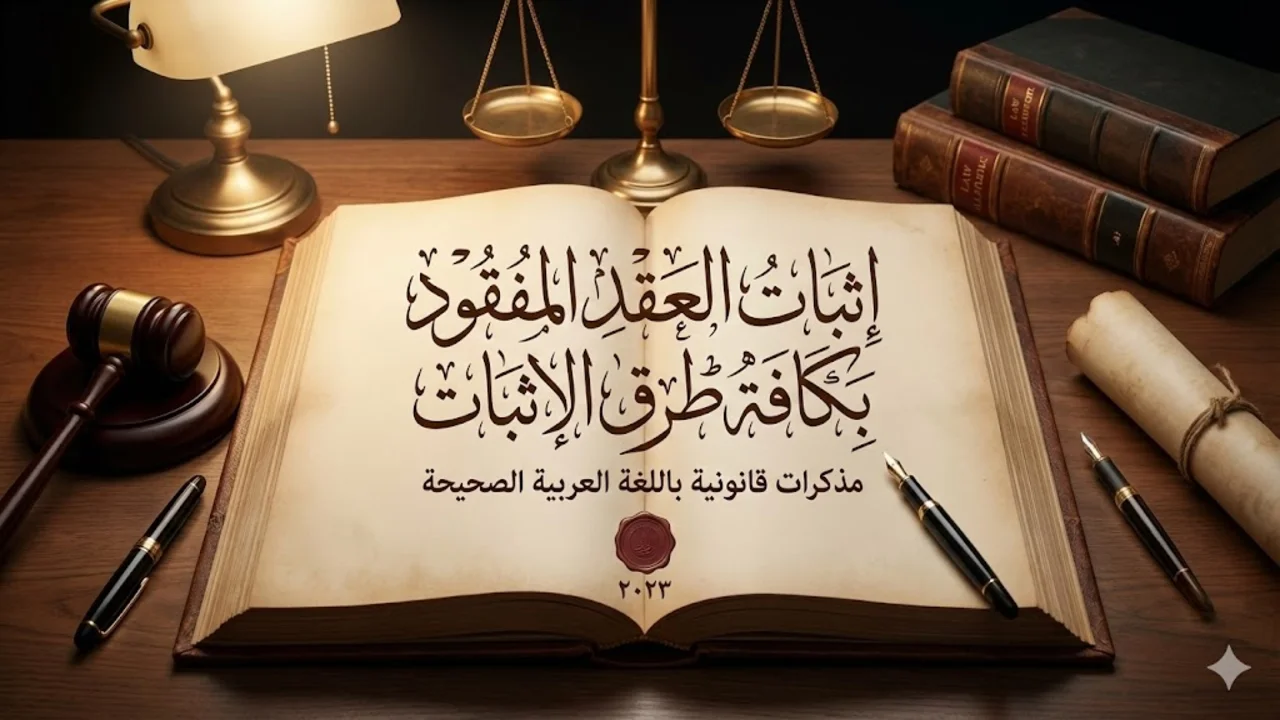 إثبات العقد المفقود بكافة طرق الإثبات