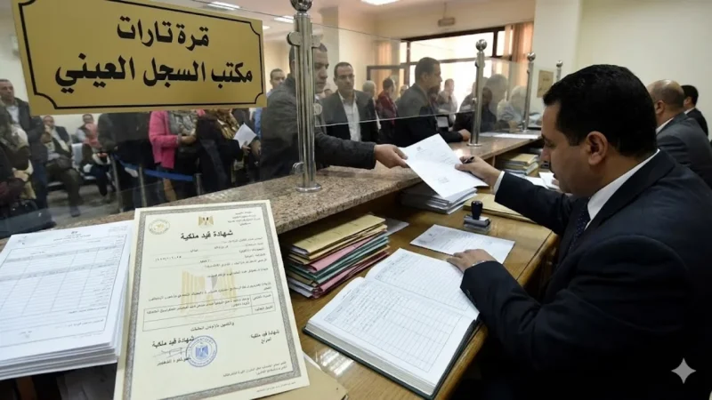 إجراءات التسجيل في السجل العيني وشهادة قيد الملكية