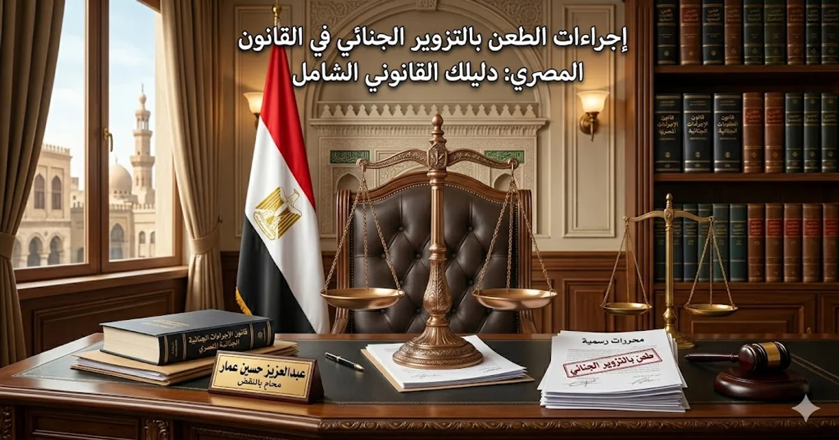 إجراءات الطعن بالتزوير الجنائي في القانون المصري دليلك القانوني الشامل إجراءات الطعن بالتزوير الجنائي في القانون المصري دليلك القانوني الشامل