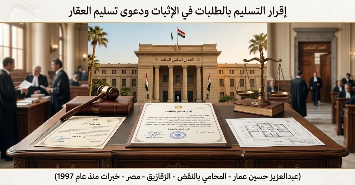 إقرار التسليم بالطلبات في الإثبات ودعوى تسليم العقار