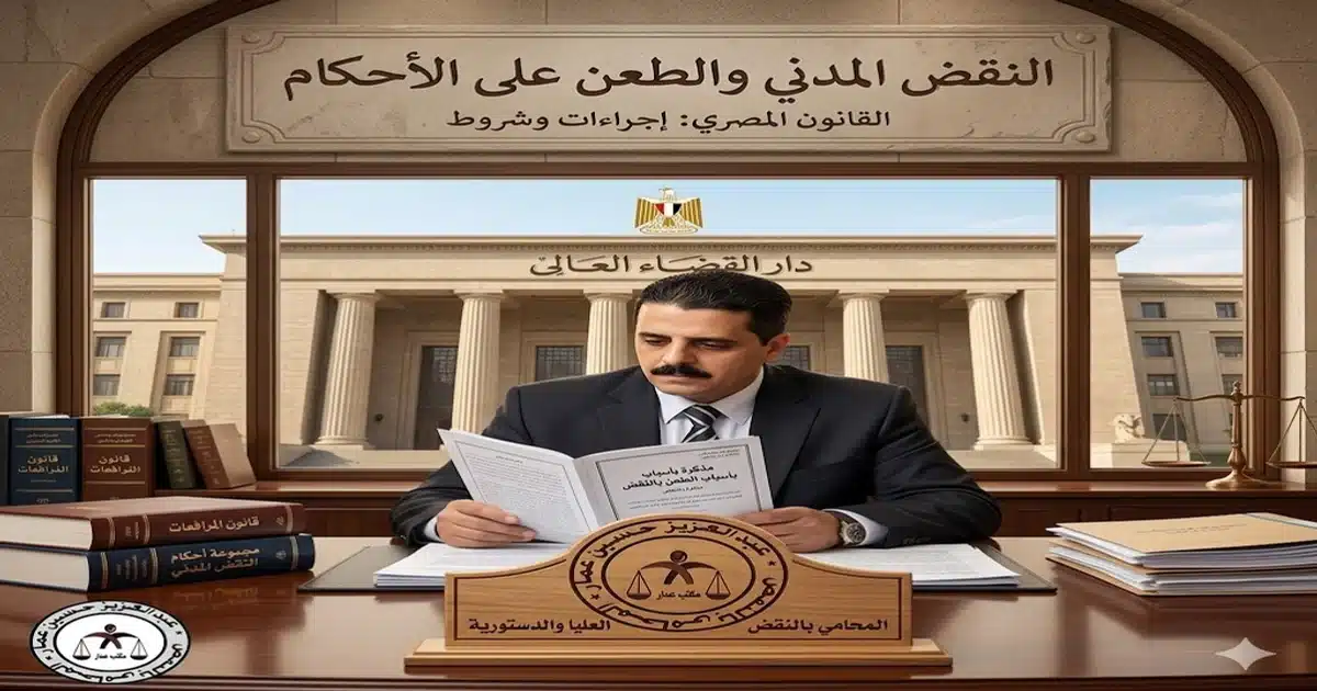 النقض المدني والطعن على الأحكام الأستاذ عبدالعزيز حسين عمار المحامي بالنقض