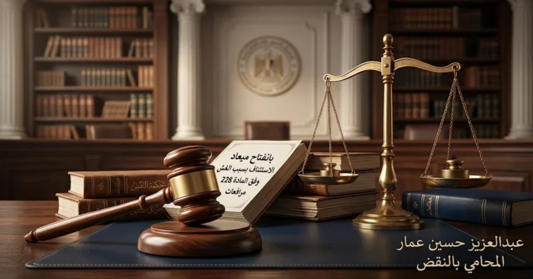 انفتاح ميعاد الطعن بالاستئناف بسبب الغش المادة 228 مرافعات انفتاح ميعاد الطعن بالاستئناف بسبب الغش المادة 228 مرافعات