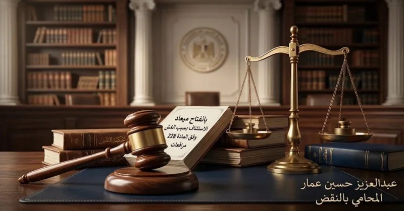 انفتاح ميعاد الطعن بالاستئناف بسبب الغش المادة 228 مرافعات