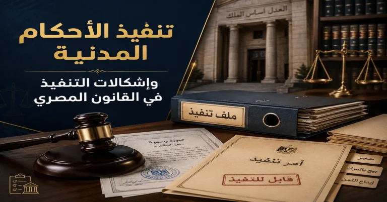 تنفيذ الأحكام المدنية في القانون المصري تنفيذ الأحكام المدنية وإشكالات التنفيذ في القانون المصري