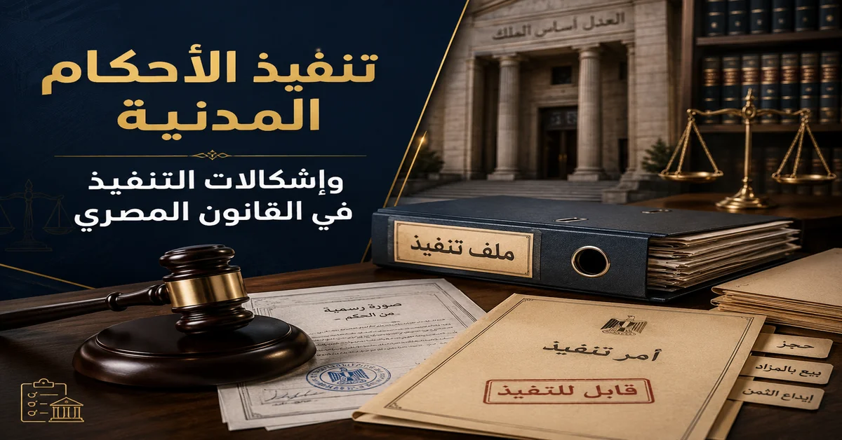 تنفيذ الأحكام المدنية في القانون المصري تنفيذ الأحكام المدنية وإشكالات التنفيذ في القانون المصري