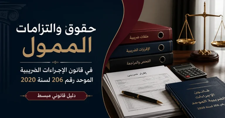 حقوق والتزامات الممول في قانون الإجراءات الضريبية الموحد رقم 206 لسنة 2020