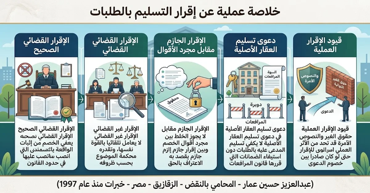 خلاصة عملية عن إقرار التسليم بالطلبات
