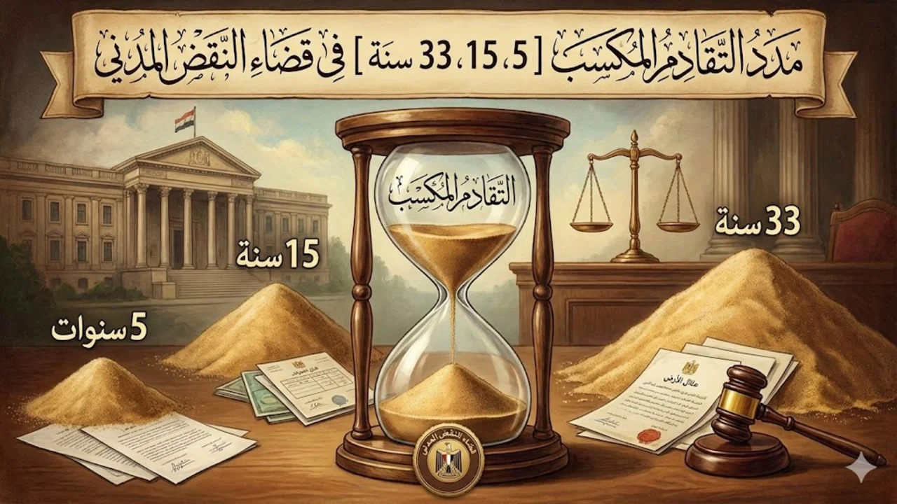مدد التقادم المكسب [ 5، 15، 33 سنة ] فى قضاء النقض المدنى