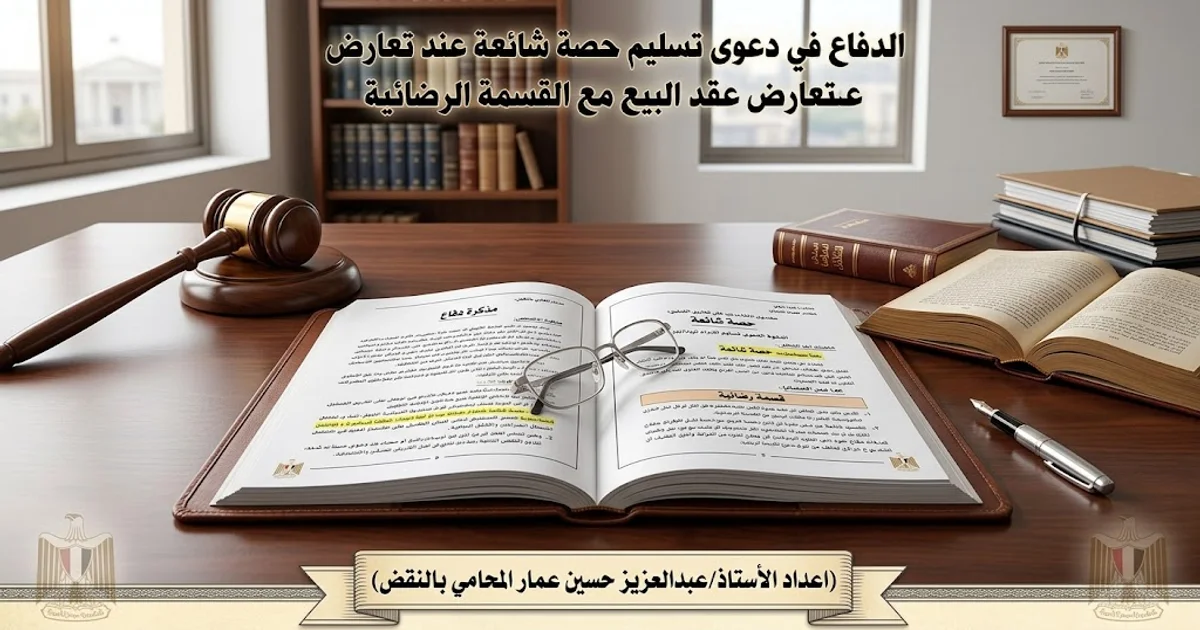 الدفاع في دعوى تسليم حصة شائعة عند تعارض عقد البيع مع القسمة الرضائية