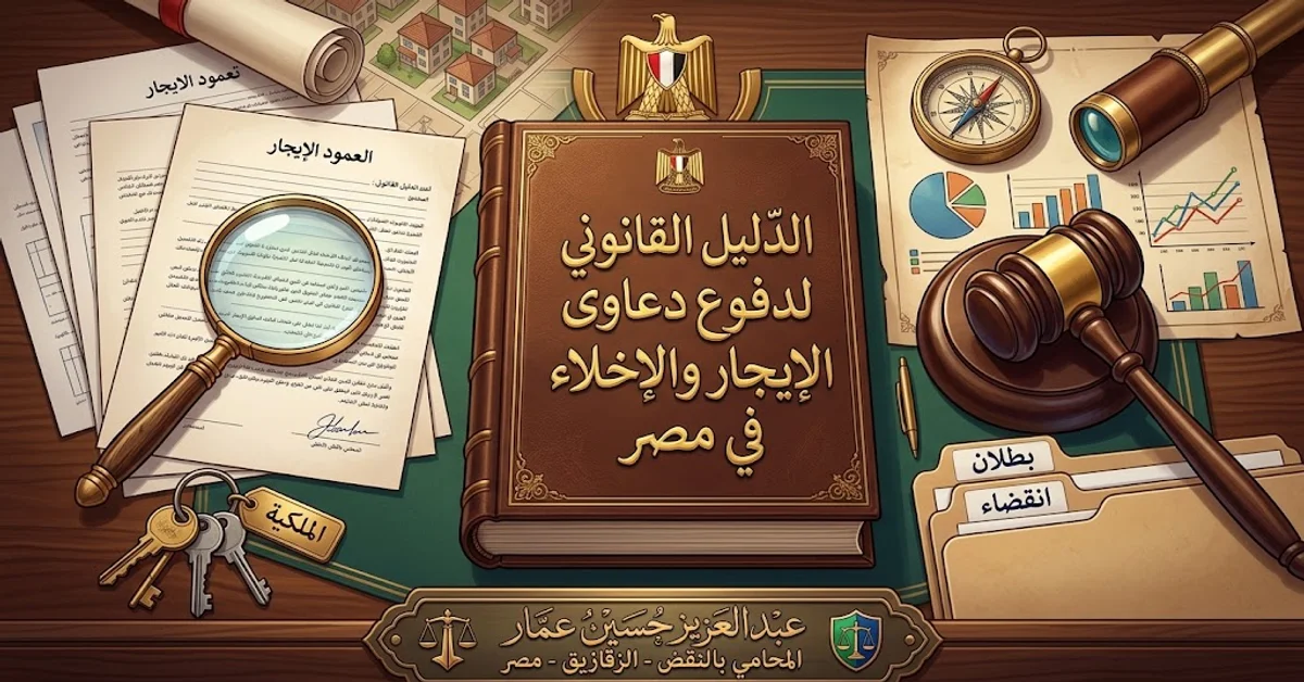 الدليل القانوني لدفوع دعاوى الإيجار والإخلاء في مصر الدليل القانوني لدفوع قضايا الإجارة والإخلاء في مصر
