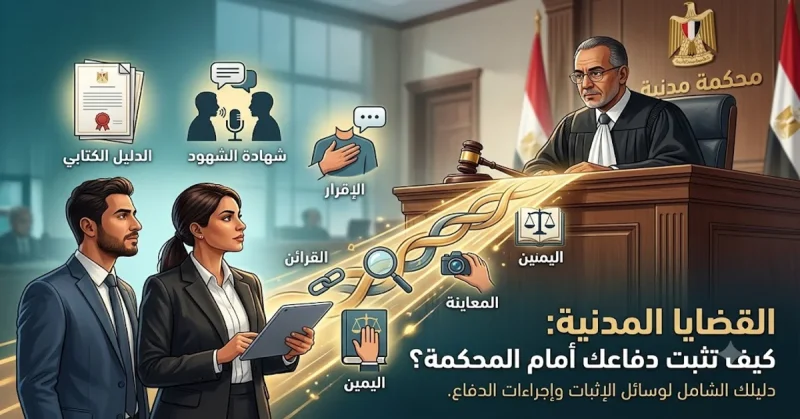 القضايا المدنية وكيف تثبت دفاعك أمام المحكمة؟