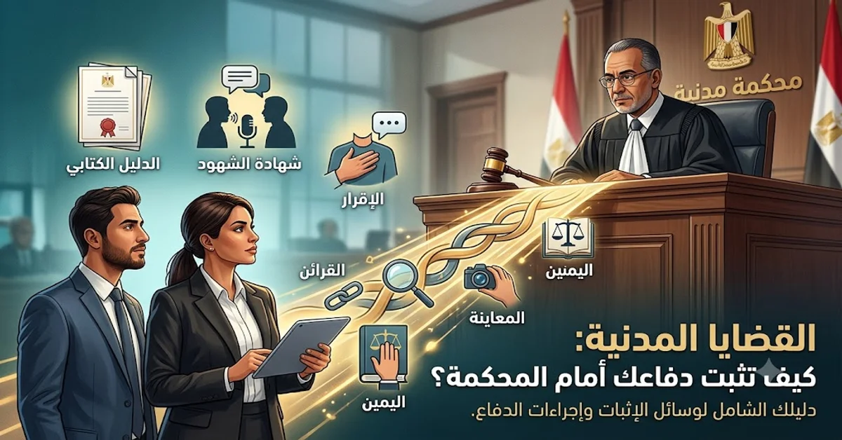 القضايا المدنية وكيف تثبت دفاعك أمام المحكمة؟ القضايا المدنية وكيف تثبت دفاعك أمام المحكمة؟