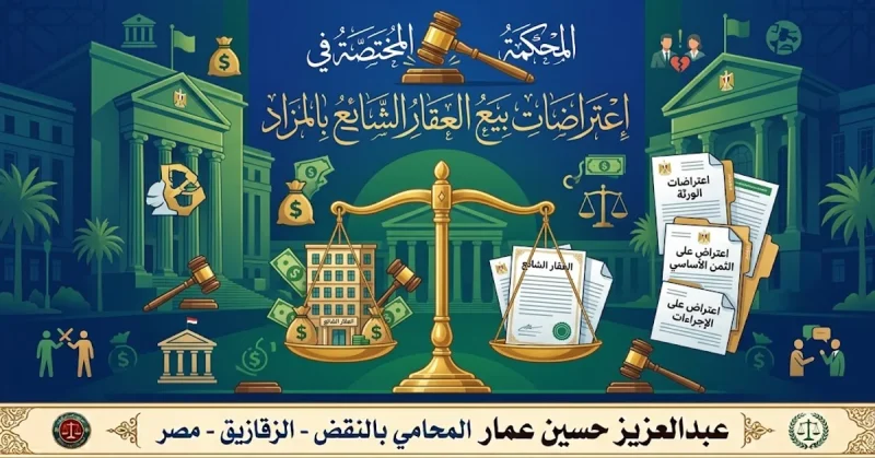 المحكمة المختصة بالاعتراض على شروط بيع العقار الشائع
