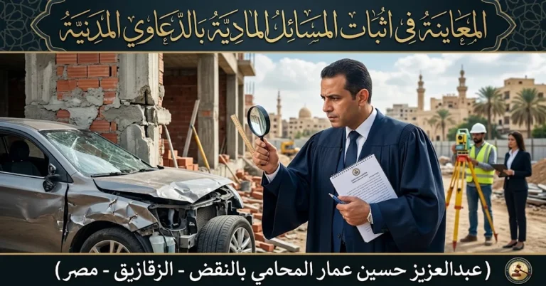 دليل المعاينة فى اثبات المسائل المادية بالدعاوي المدنية