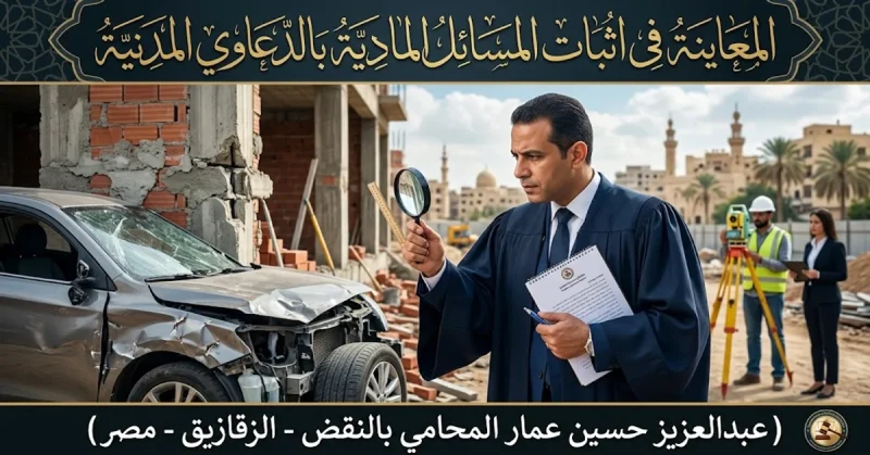 المعاينة فى اثبات المسائل المادية بالدعاوي المدنية دليل المعاينة فى اثبات المسائل المادية بالدعاوي المدنية