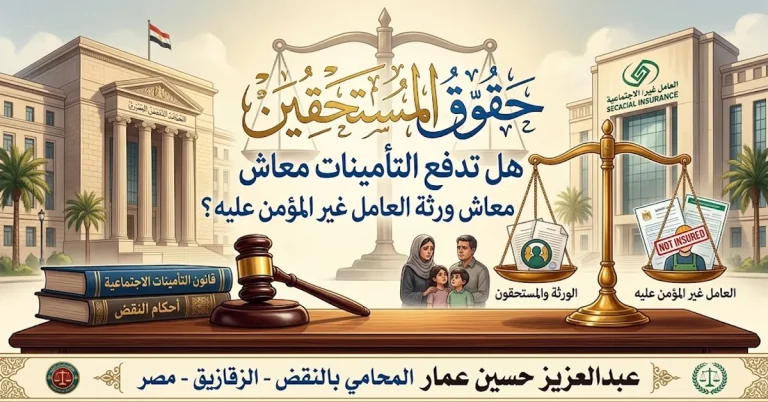 حقوق المستحقين وهل تدفع التأمينات معاش ورثة العامل غير المؤمن عليه؟