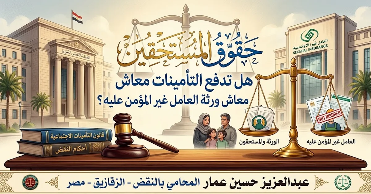حقوق المستحقين وهل تدفع التأمينات معاش ورثة العامل غير المؤمن عليه؟