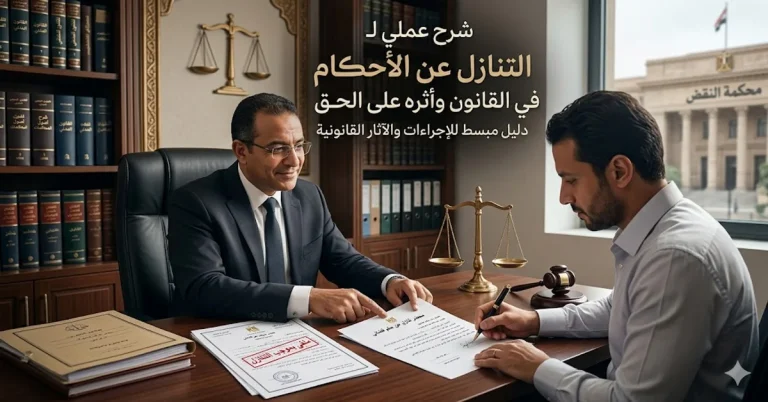 شرح عملي لـ التنازل عن الأحكام في القانون وأثره على الحق