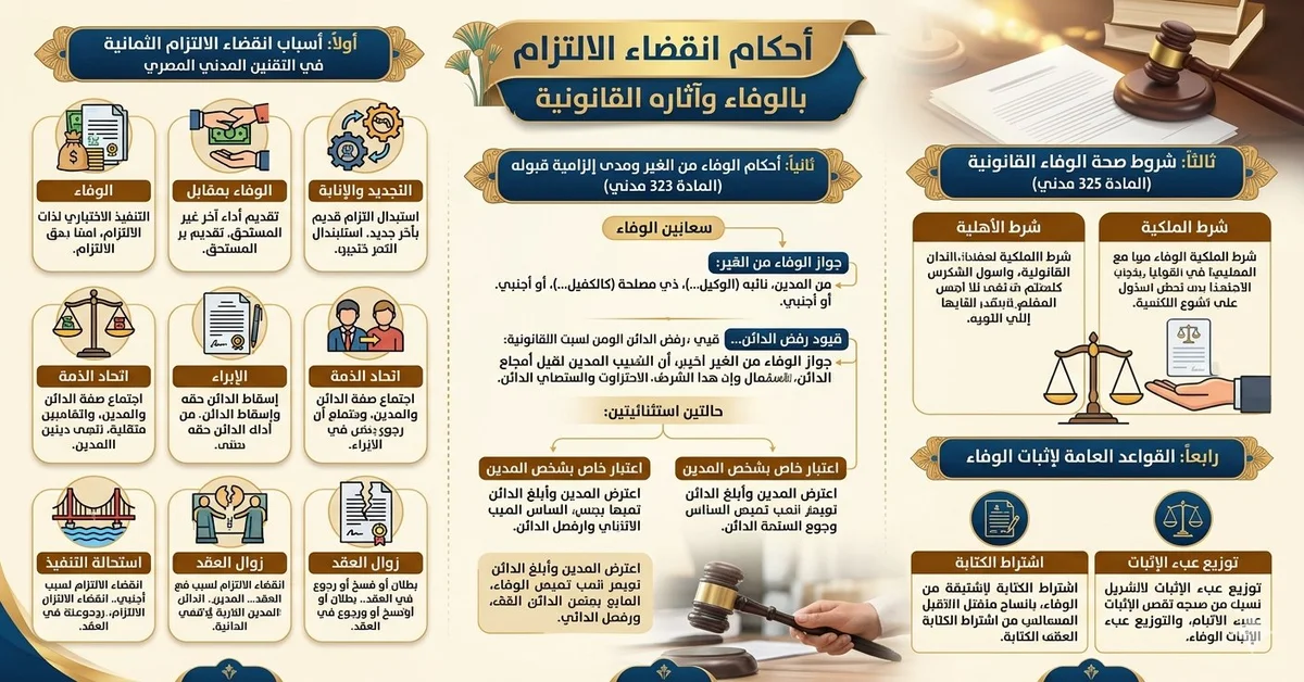 أحكام انقضاء الالتزام