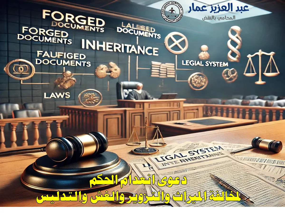 انعدام الحكم لمخالفة الميراث والتزوير والغش والتدليس