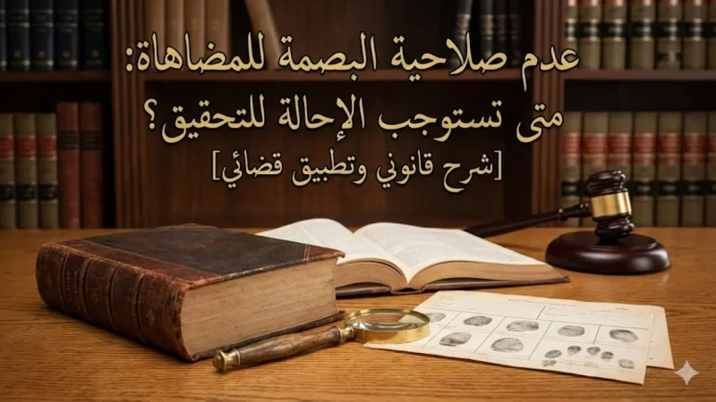 عدم صلاحية البصمة للمضاهاة متى تستوجب الإحالة للتحقيق؟