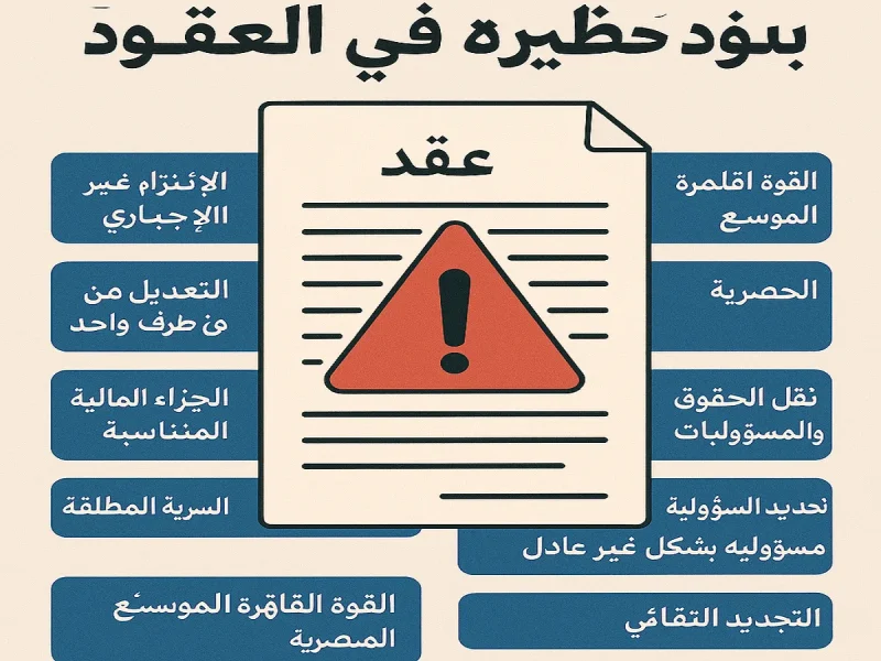 10 بنود قانونية خطيرة في العقود