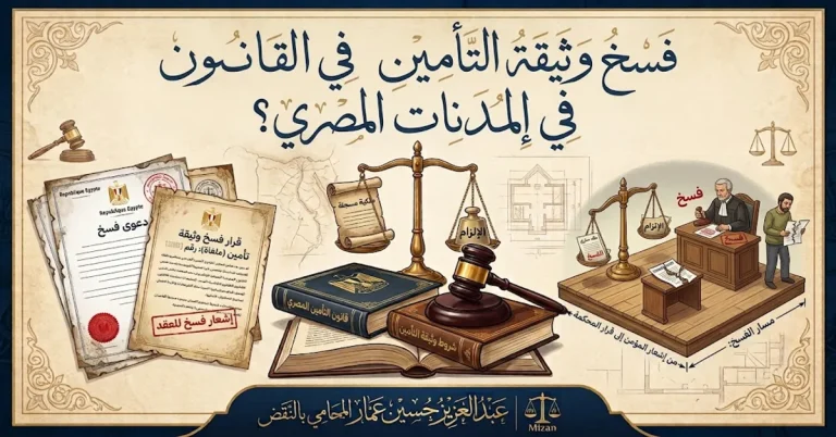 فسخ وثيقة التأمين في مصر بعد قانون التأمين الموحد