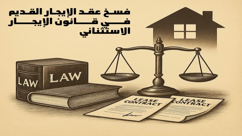 فسخ عقد الإيجار القديم في قانون الإيجار الاستثنائي فسخ عقد الإيجار القديم في قانون الإيجار الاستثنائي
