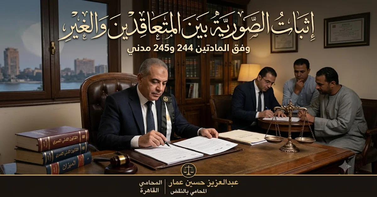إثبات الصورية بين المتعاقدين والغير وفق المادتين 244 و245 مدني