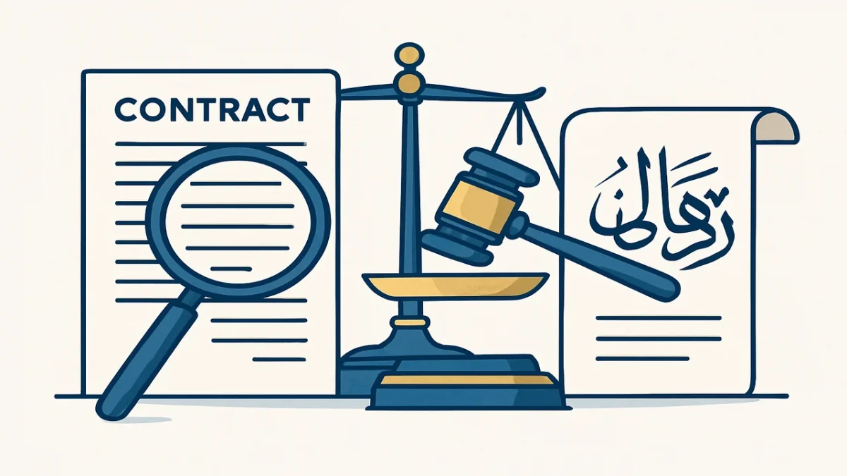 طعن نقض تزوير عقد بيع - عدسة فحص مستندات مع مطرقة قاضي وميزان عدل محكمة النقض المصرية