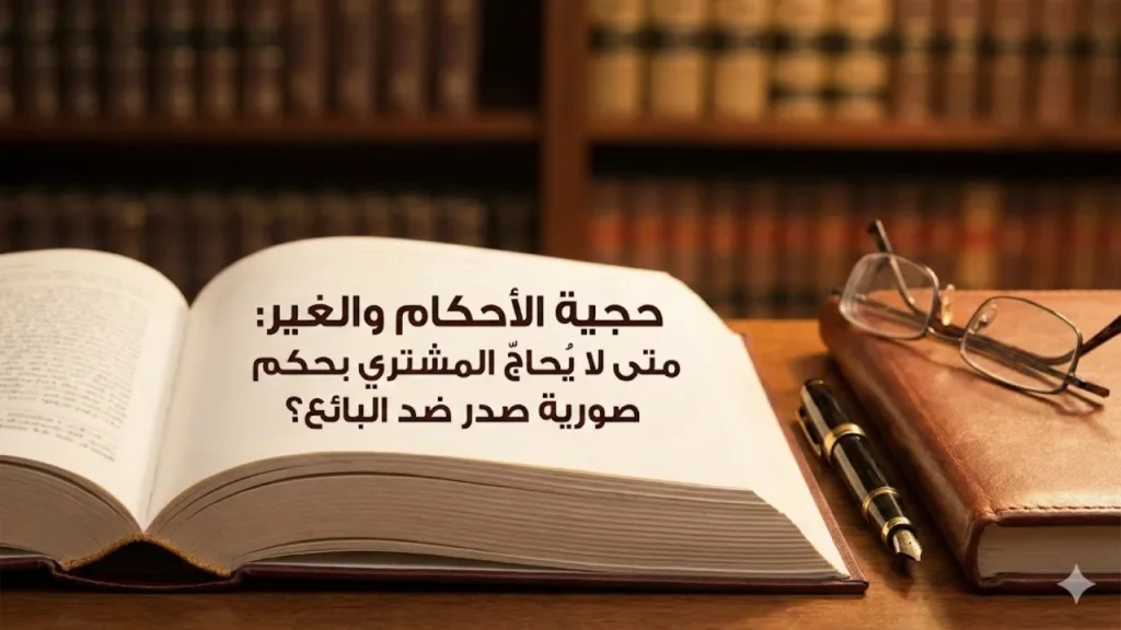 حجية الأحكام متى لا يحاج المشتري بحكم صورية ضد بائعه؟