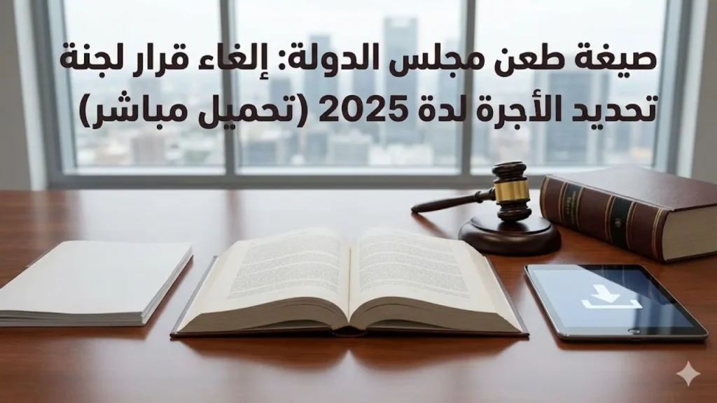 صيغة طعن على قرار لجان تحديد الأجرة بمجلس الدولة لإلغاء قرار لجنة التحديد للأجرة 2025
