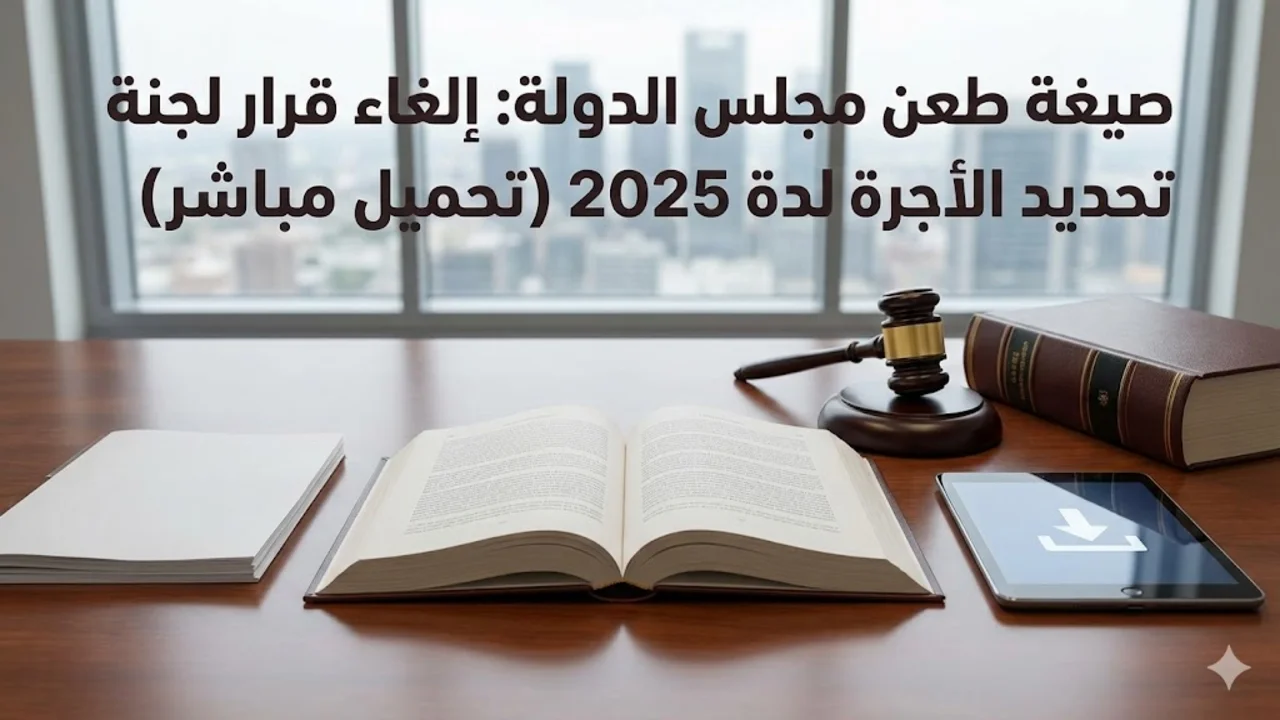 صيغة طعن مجلس الدولة إلغاء قرار لجنة تحديد الأجرة 2025 (تحميل مباشر)