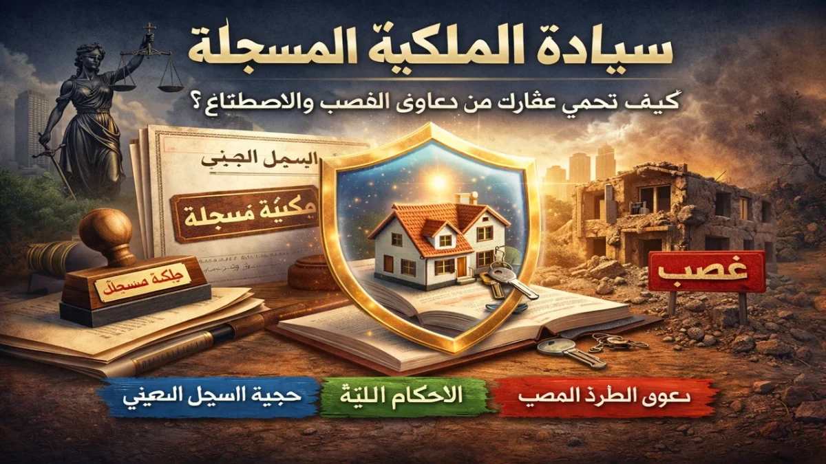 مفهوم سيادة الملكية المسجلة في القانون في مواجهة دعاوى الغصب والاصطناع
