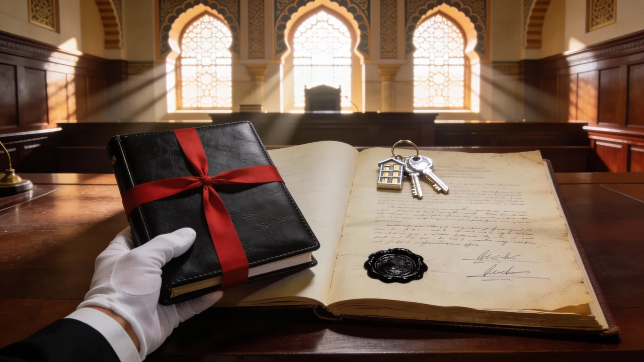 صورة إنذار رسمي حيازة وصية شقة قاصر بعقد تداعي قانوني مصري مع ملف محكمة ومفاتيح شقة