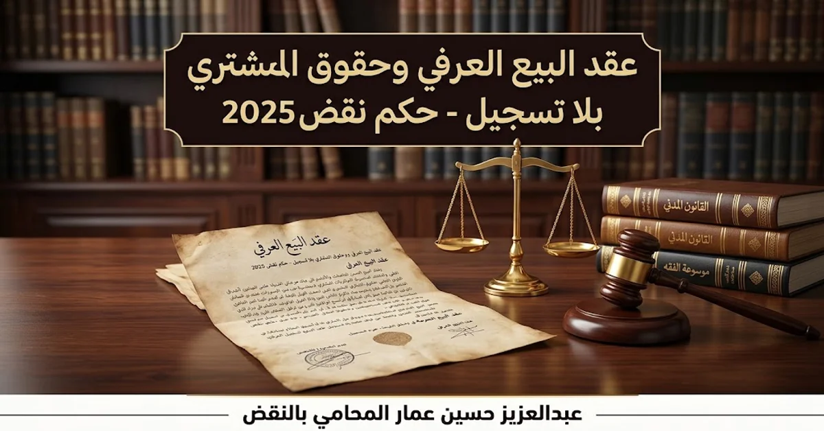 حقوق المشتري بعقد بيع عرفي غير مسجل وفق أحكام النقض 2026