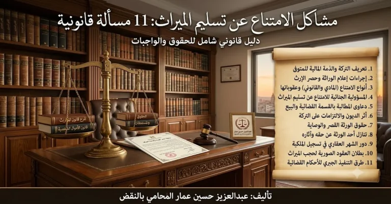 مشاكل الامتناع عن تسليم الميراث: 11 مسألة قانونية معقدة