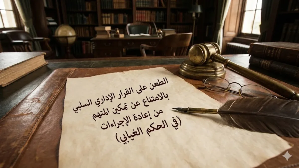 الطعن على القرار السلبي اعادة اجراءات الحكم الغيابى الطعن على القرار السلبي اعادة اجراءات الحكم الغيابى