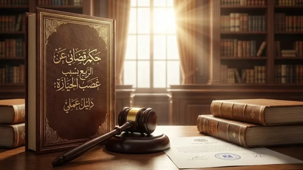 حكم قضائي عن الريع بسبب غصب الحيازة دليل عملي-