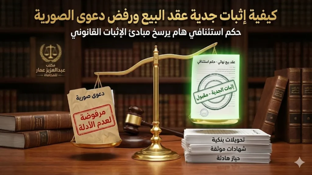 كيفية إثبات جدية عقد البيع ورفض دعوى الصورية – حكم استئنافي هام