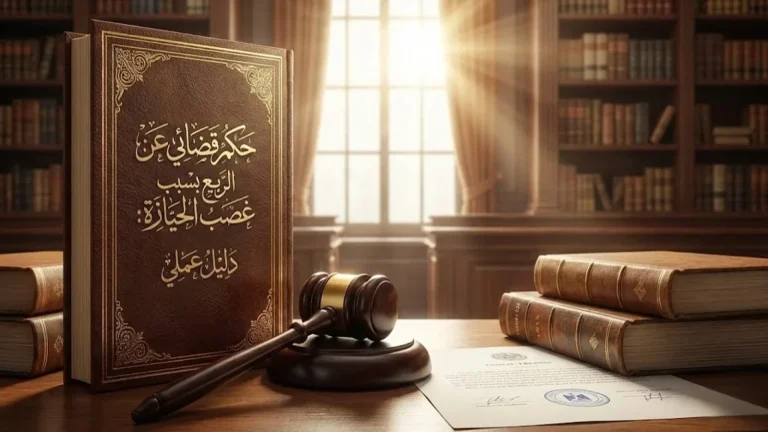 حكم قضائي عن الريع بسبب غصب الحيازة دليل عملي-