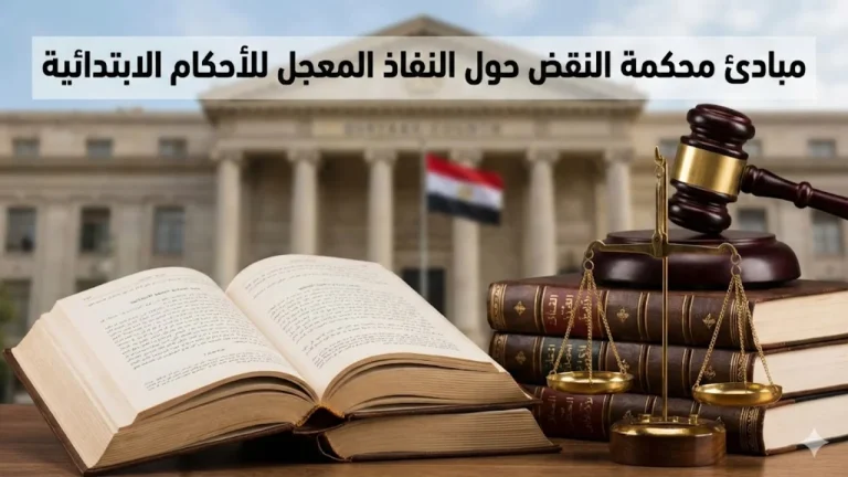 مبادئ النفاذ المعجل للأحكام الابتدائية فى محكمة النقض