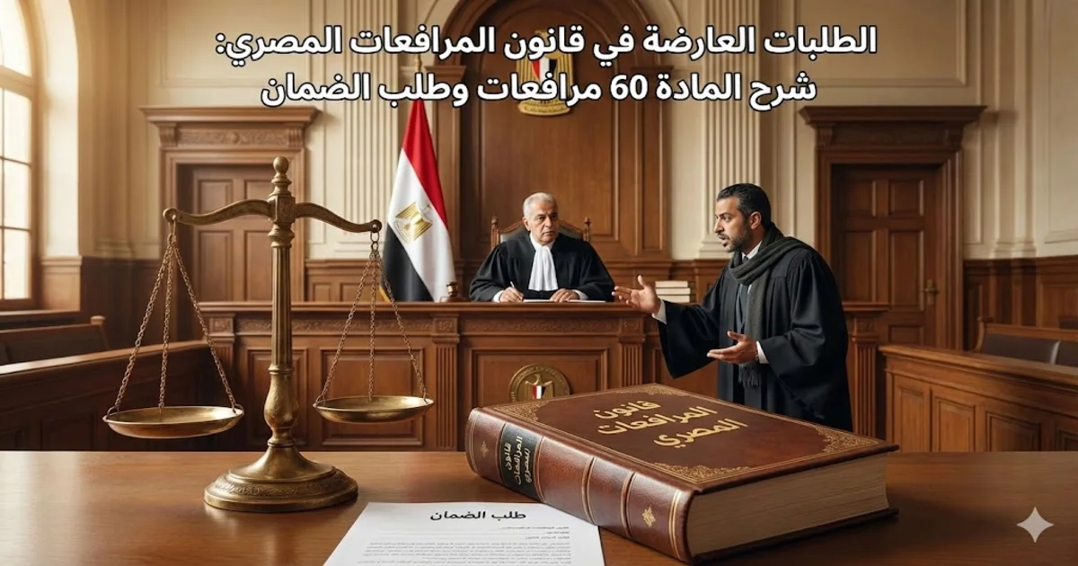 الطلبات العارضة في قانون المرافعات المصري شرح المادة 60 مرافعات وطلب الضمان الطلبات العارضة في قانون المرافعات المصري شرح المادة 60 مرافعات وطلب الضمان
