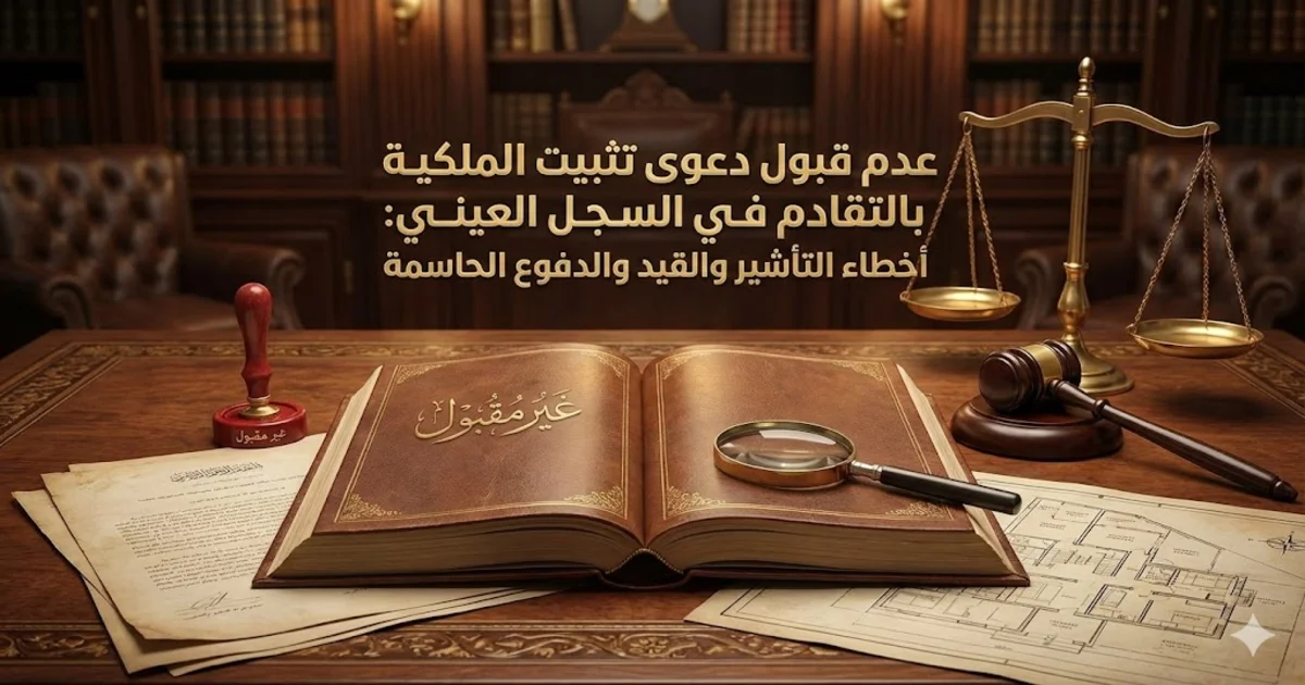 دعوى تثبيت الملكية سجل عيني: استشارة وتقييم قانوني