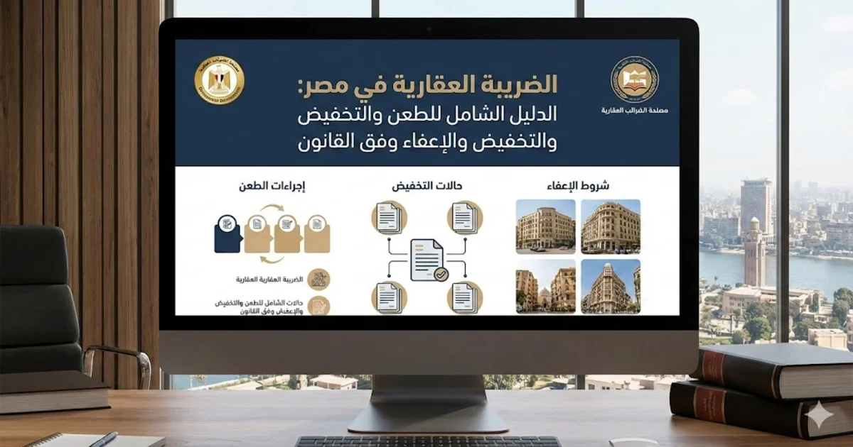 الضريبة العقارية في مصر الدليل الشامل للطعن والتخفيض والإعفاء وفق القانون الضريبة العقارية في مصر الدليل الشامل للطعن والتخفيض والإعفاء وفق القانون