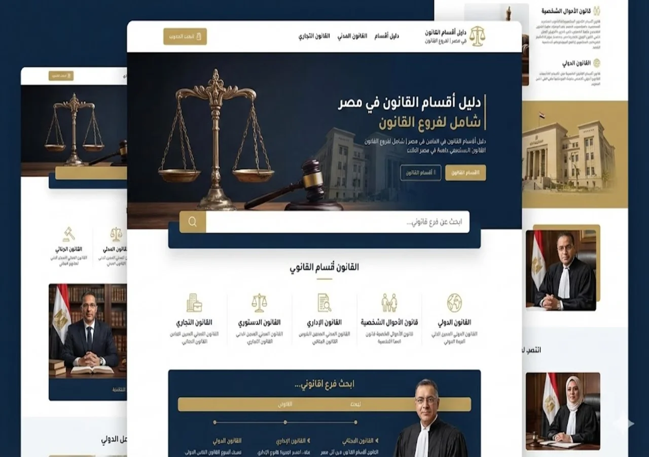 دليل أقسام القانون في مصر – مرجع قانوني شامل دليل أقسام القانون في مصر – مرجع قانوني شامل