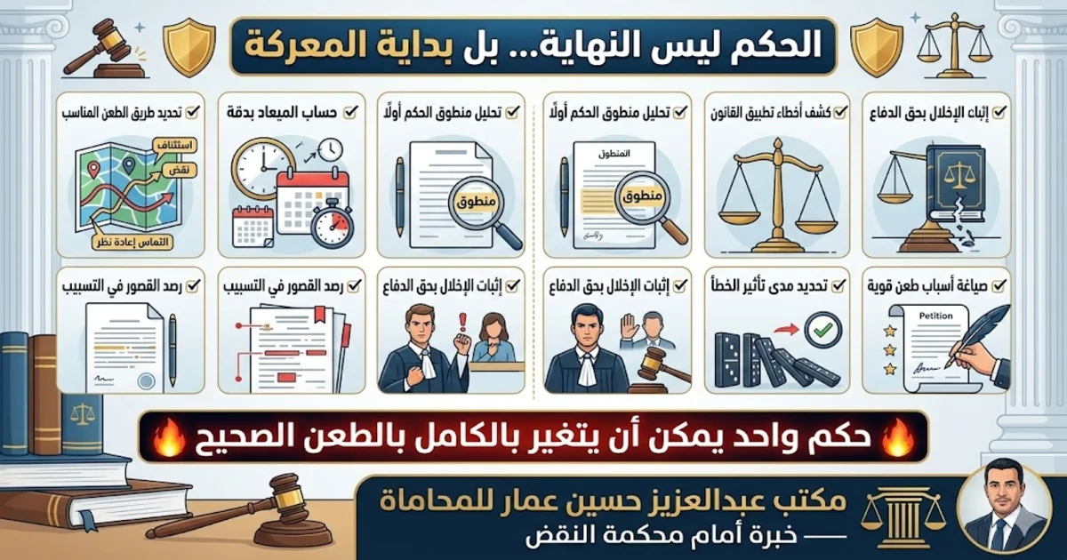 قواعد جوهرية في الطعن على الحكم المدني