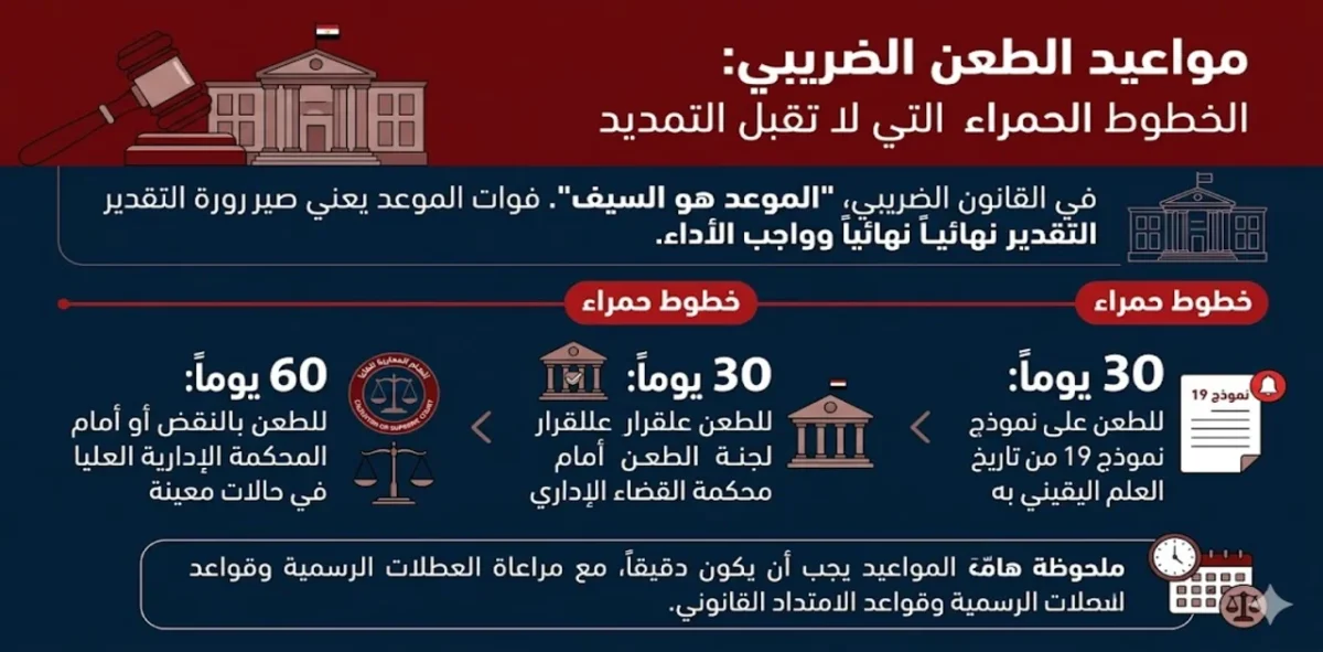 مواعيد الطعن الضريبي