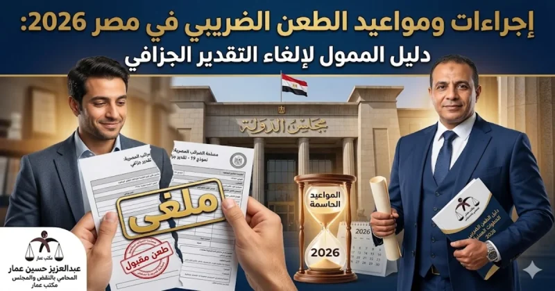 إجراءات ومواعيد الطعن الضريبي في مصر 2026 دليل الممول لإلغاء التقدير الجزافي