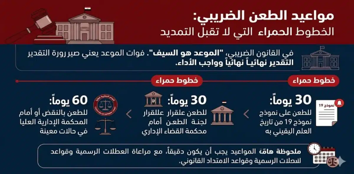 مواعيد الطعن الضريبي مواعيد الطعن الضريبي